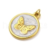 304 Stainless Steel Enamel Pendants STAS-E550-49G-2