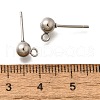 201 Stainless Steel Stud Earring Findings STAS-R156-01P-06-2