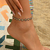 Bohemian Daisy Alloy Enamel Link Chain Anklets FS-WG6AE8E-02-1
