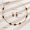Elegant Vintage Casual Alloy Resin Stud Earrings & Necklaces Sets for Women BU8446-2-4