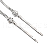 Alloy Rhinestone Hair Chain OHAR-M044-01S-3