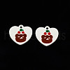 Alloy Spray Painted Enamel Pendants ENAM-S115-206-2