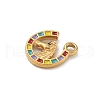 304 Stainless Steel Enamel Pendants STAS-U054-07G-2