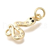 Brass Micro Pave Cubic Zirconia Pendants KK-Q001-14G-2