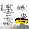 SUNNYCLUE 30Pcs Alloy Rhinestone Slide Charms FIND-SC0010-35-2
