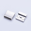 Tarnish Resistant 304 Stainless Steel Magnetic Clasps with Glue-in Ends STAS-G163-26P-4