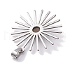 201 Stainless Steel with Natural Gemstones Pendant PALLOY-JF02641-4