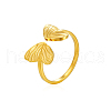 Stainless Steel Butterfly Adjustable Open Cuff Rings for Women OK2282-2-2