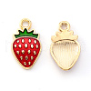 Light Gold Plated Alloy Enamel Pendants ENAM-R136-20B-2