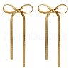Bowknot 304 Stainless Steel Stud Earrings for Women EJEW-D104-04G-2