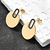 304 Stainless Steel Stud Earrings EJEW-Q030-01G-A-4