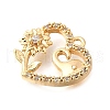 Brass Micro Pave Cubic Zirconia Pendants KK-C096-11G-2