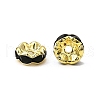 Brass Grade A Rhinestone Spacer Beads RSB030NF-04G-3