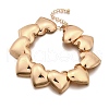 Iron 3D Heart Link Chain Choker Necklaces for Women NJEW-V003-02G-2