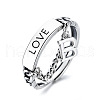 Letter B & Word LOVE 925 Sterling Silver Finger Rings FS-WG350DC-01-5