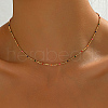 Brass Colorful Enamel Column Link Chain Necklaces for Everyday Casual Style JM2574-2