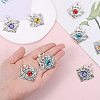 8Pcs 4 Colors Glass Pendants FIND-SZ0003-02-3