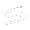 304 Stainless Steel Serpentine Chain Necklace for Men Women NJEW-G076-01C-P-2