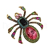 Spider Alloy Rhinestone Brooches for Backpack Clothes PW-WGAC6BD-01-5