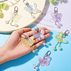 Butterfly Acrylic Pendant Decoration HJEW-TAC0056-5
