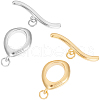 Beebeecraft 2Pcs 2 Colors 925 Sterling Silver Toggle Clasps STER-BBC0007-50-1
