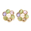 Flower 304 Stainless Steel Stud Earrings EJEW-C142-09G-6