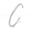 304 Stainless Steel Open Cuff  Bangles for Women BJEW-R019-03P-03-4