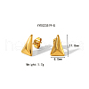Fashionable Stainless Steel Triangle Stud Earrings PU6903-1-2