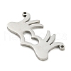Non-Tarnish 304 Stainless Steel Pendants STAS-Q255-07P-2