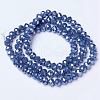 Electroplate Glass Beads Strands EGLA-A034-P4mm-A05-2