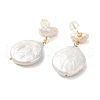 Sterling Silver Stud Earrings EJEW-K273-39G-2