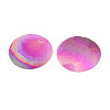 Spray Painted Natural Capiz Shell Pendants SSHEL-T017-15B-2