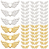 SOFPLATE 100Pcs 2 Colors Tibetan Style Alloy Angeltee Beads FIND-SP0002-13-1