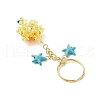 Glass and Synthetic Turquoise Turtle keychains KEYC-MZ00040-01-4