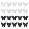 GOMAKERER 20Pcs 2 Colors Sew on 3D Double Layer Butterfly Appliques FIND-GO0001-60-1