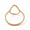 Ion Plating(IP) 201 Stainless Steel Teardrop Finger Ring RJEW-J051-15G-3