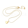 304 Stainless Steel Pendant Necklaces for Women NJEW-U040-02B-G-4