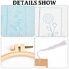 DIY Flower Pattern Paper Bookmark Embroidery Making Kits DIY-WH0304-311-4
