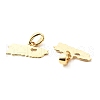 Heart Brass Pendants KK-L237-001G-2
