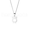 Owl Stainless Steel Pendant Necklaces PW-WG1C162-01-5