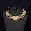 Indian Style Alloy Pendant Necklace & Dangle Earring FS-WG14192-01-1