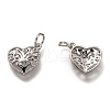 Brass Micro Pave Clear Cubic Zirconia Charms ZIRC-B002-62-3