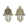 Tibetan Style Alloy Pendants TIBEP-23356-AB-NR-1