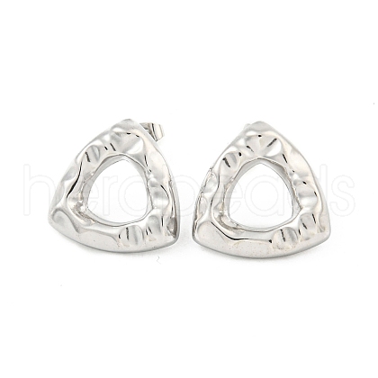 Non-Tarnish Triangle 304 Stainless Steel Ear Studs EJEW-L290-005P-1