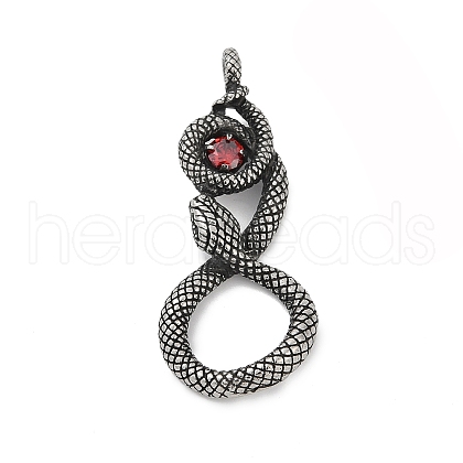 316 Surgical Stainless Steel Micro Pave Cubic Zirconia  Pendants STAS-D304-03AS-1