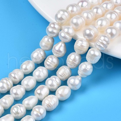 Natural Cultured Freshwater Pearl Beads Strands X1-PEAR-N012-07C-1