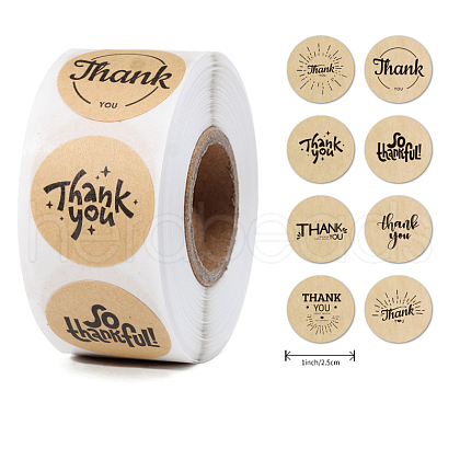 Self-Adhesive Paper Thank You Roll Stickers PAAG-PW0001-152A-1