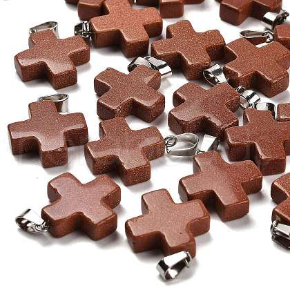 Synthetic Goldstone Pendants G-Z067-06P-07-1