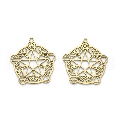 201 Stainless Steel Pendants STAS-I332-11G-1