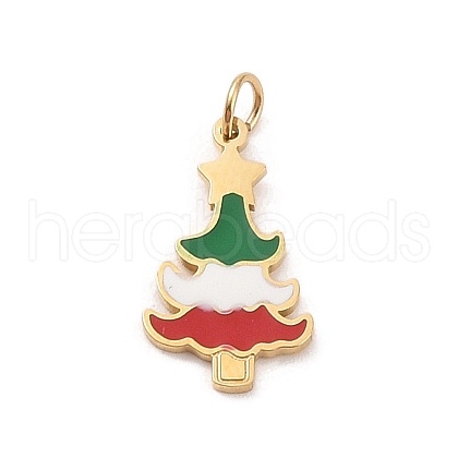 Christmas Theme 304 Stainless Steel Pendants STAS-F305-03-1